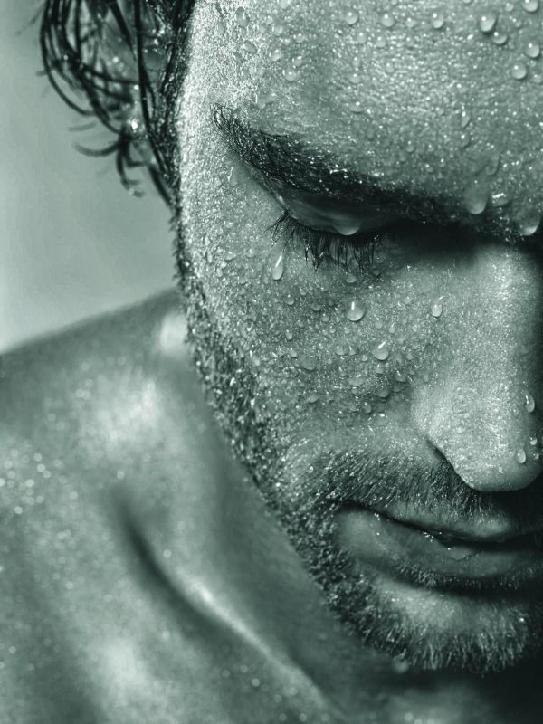 мокрое лицо