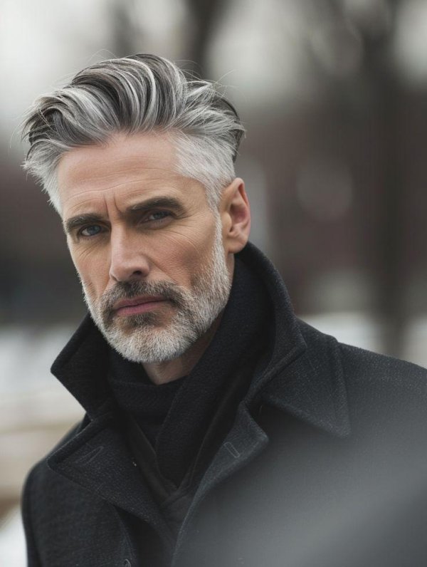 прически с седыми волосами мужские