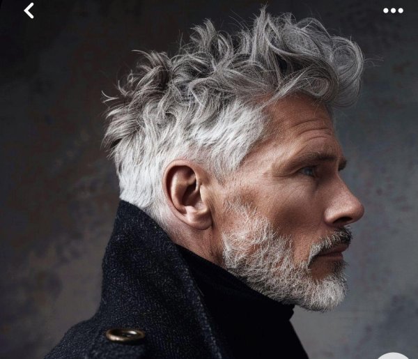 седые волосы мужчины