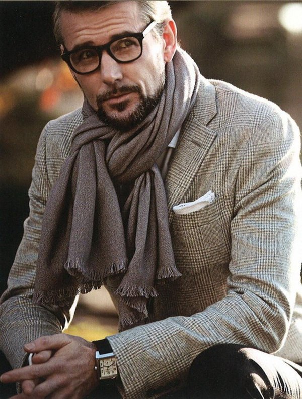 шарф с пальто мужской