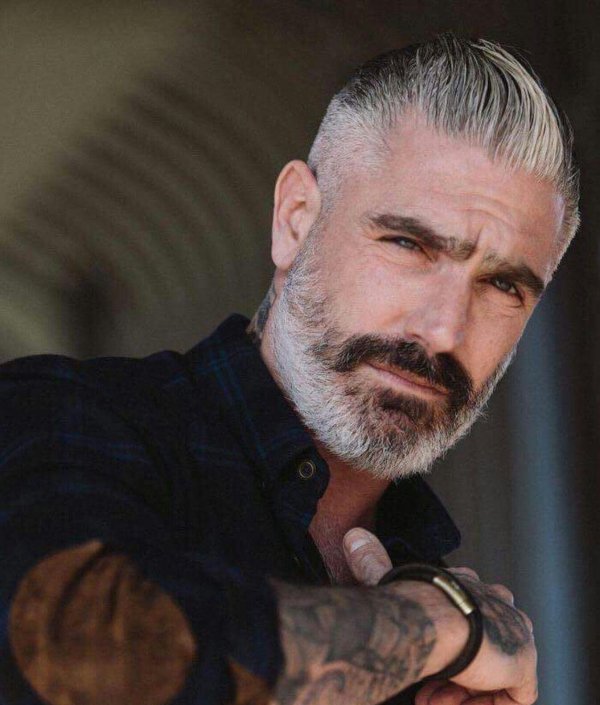 мужские прически с сединой