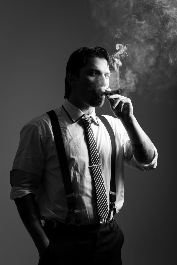 образ для фотосессии мужчины сигара