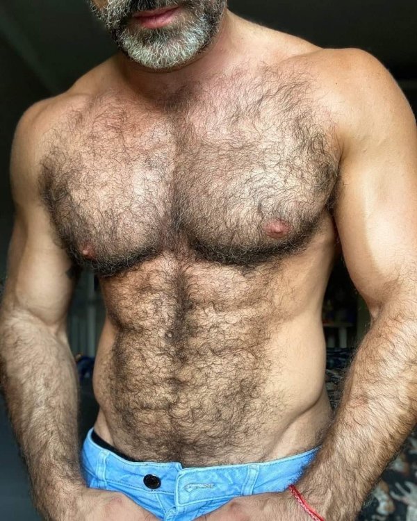 мужская волосатая грудь