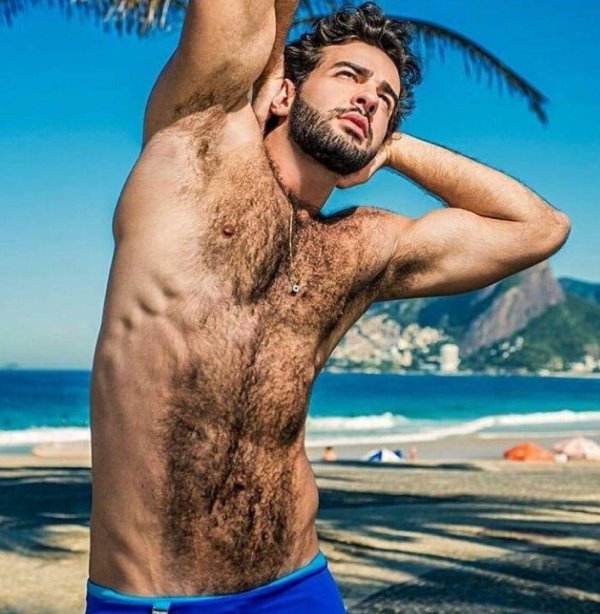 крупный волосатый мужчина