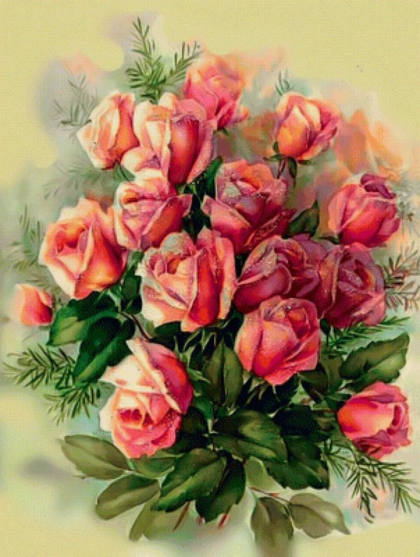 советские открытки с розами