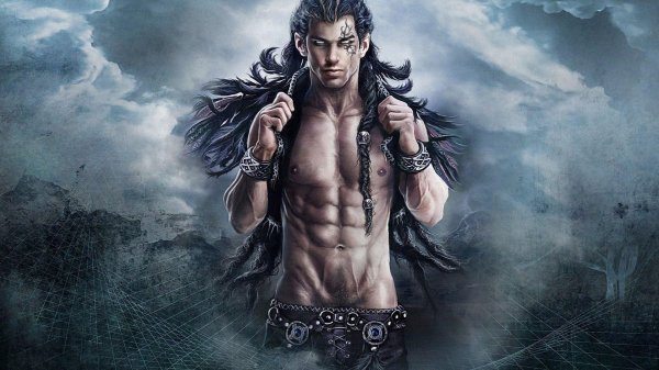 красивый демон мужчина