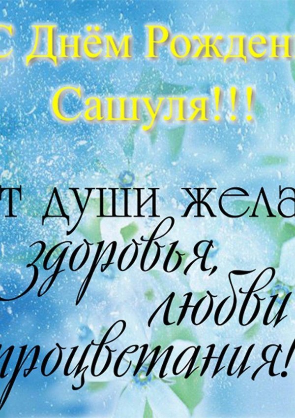 сашенька с днем рождения