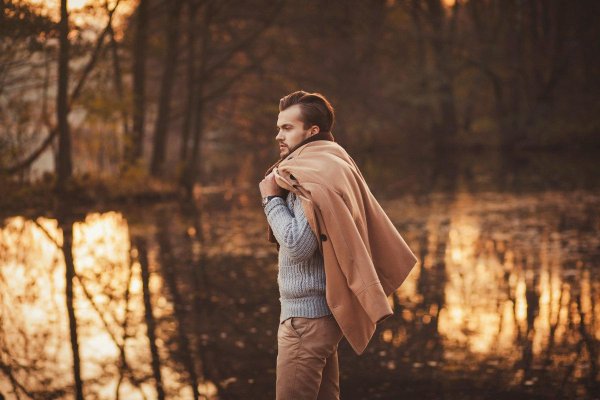 осенняя фотосессия мужчины