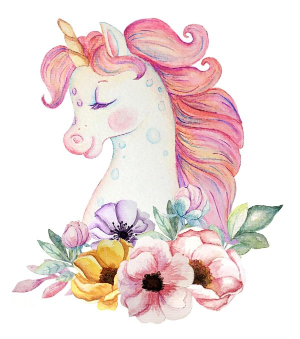 акварельных единороги