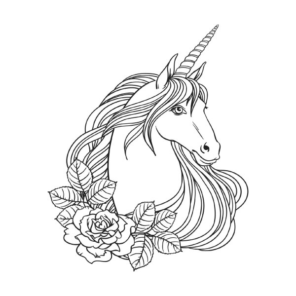 единорога раскраска