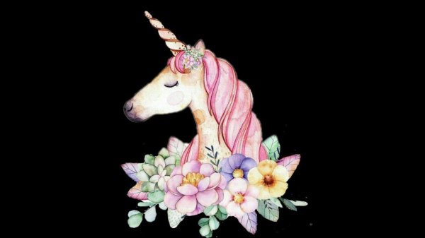 акварельных единороги