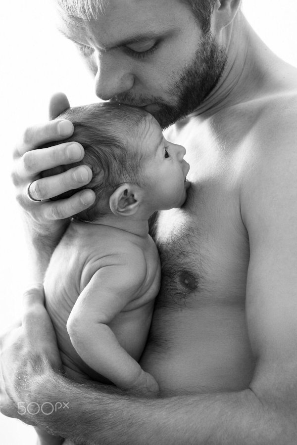 папа с малышом