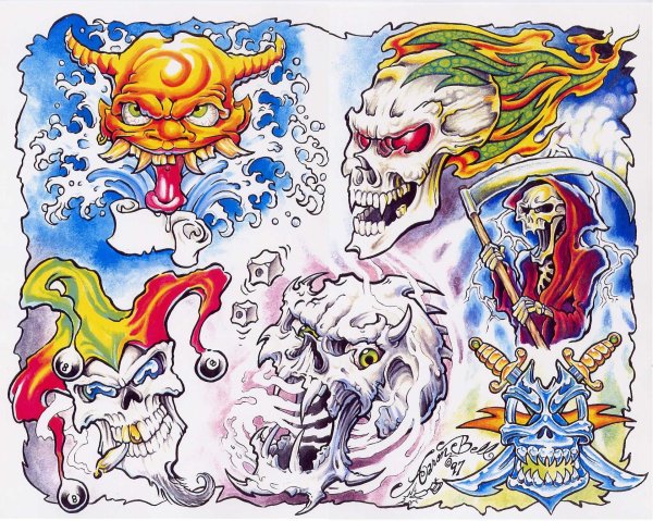 цветная татуировка