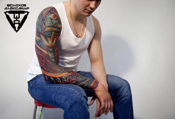 тату органика рукав