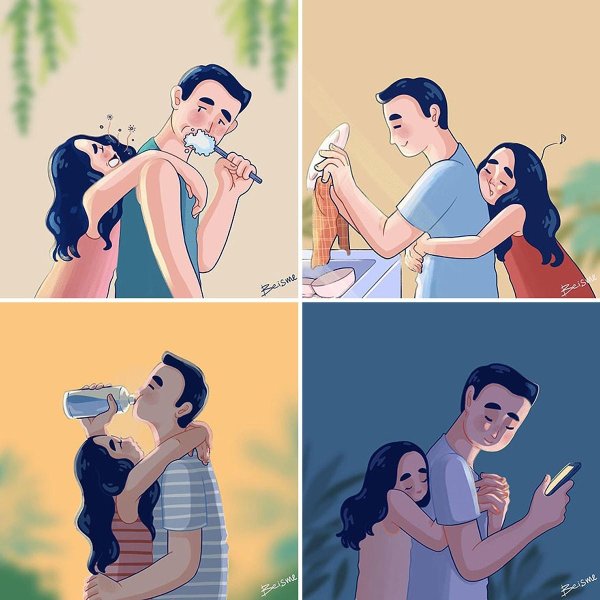 рисунки парочек