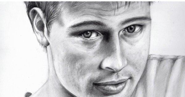 брэд питт портрет