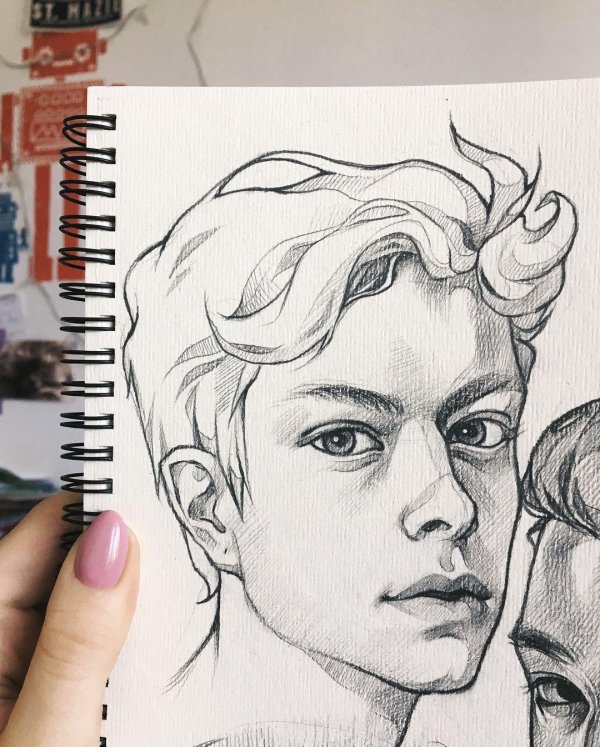 рисунки в скетчбуке