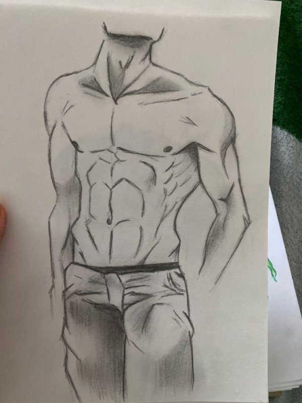 набросок мужского тела