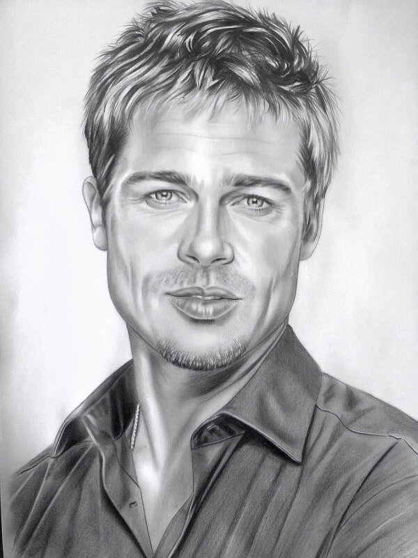 брэд питт рисунок