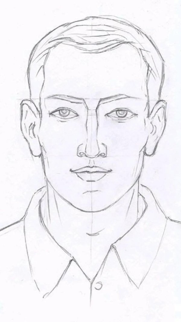 лицо человека карандашом