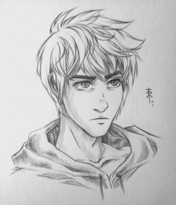 парень рисунок