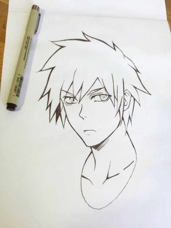 рисунки для срисовки аниме парни