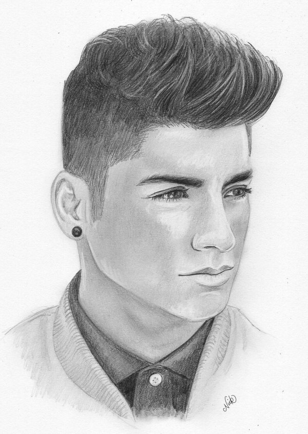 мужские стрижки эскизы