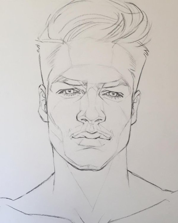 набросок мужского лица