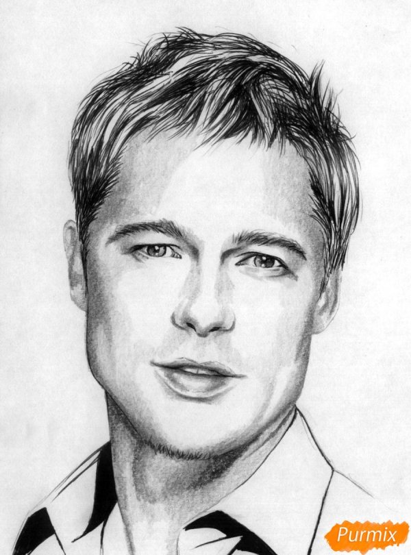 брэд питт рисунок