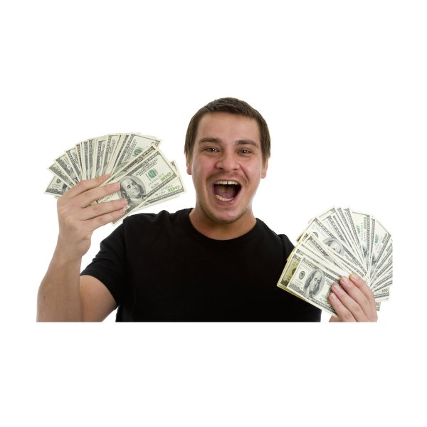 человек держит деньги