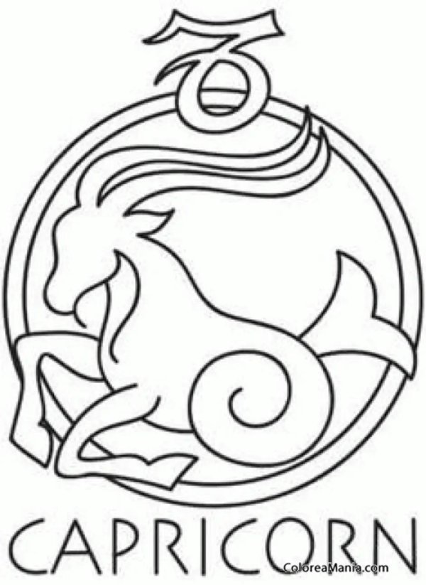 козерог раскраска