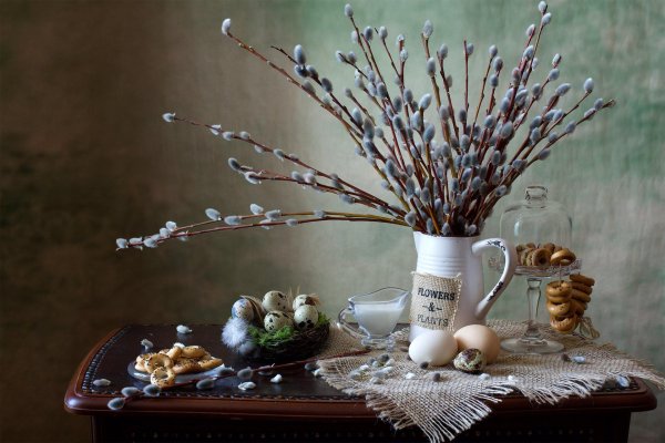 ваза с вербой