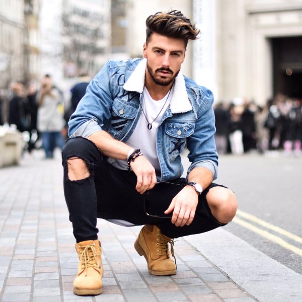 denim mens timberland