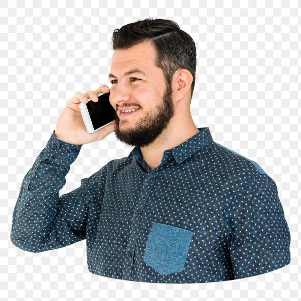 man talking phone