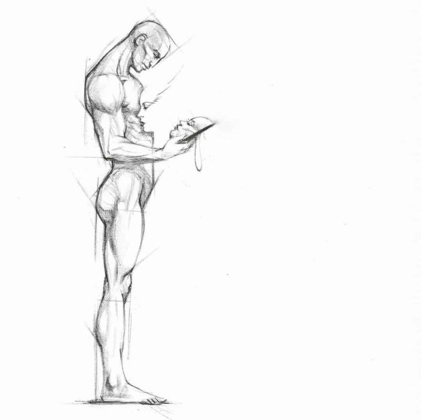 наброски фигуры человека