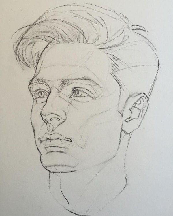 зарисовки лица человека