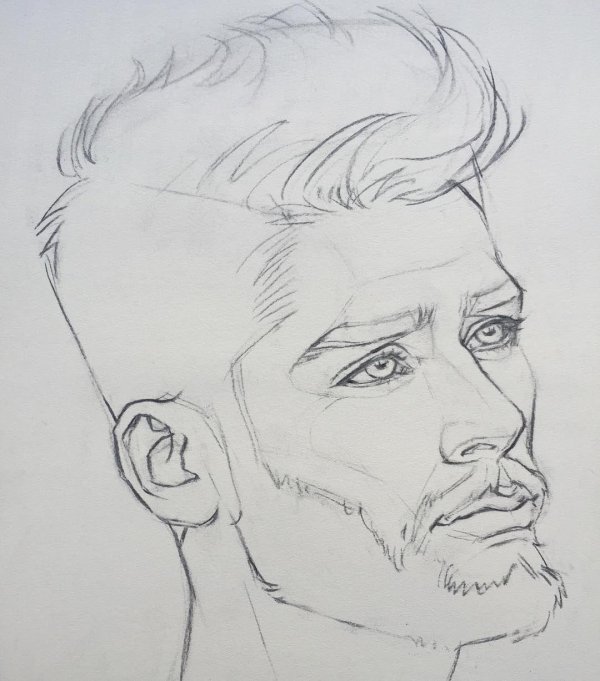 мужчина рисунок карандашом