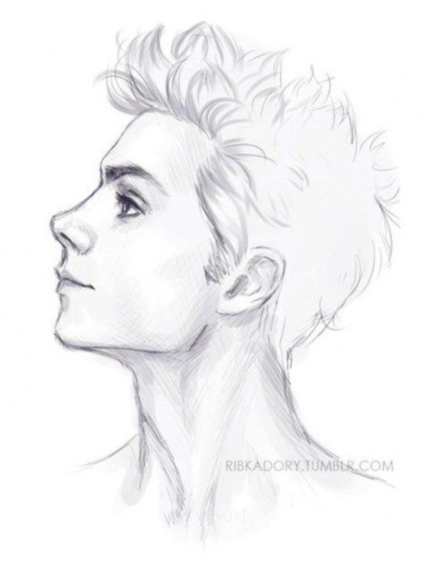 рисунки для срисовки парни