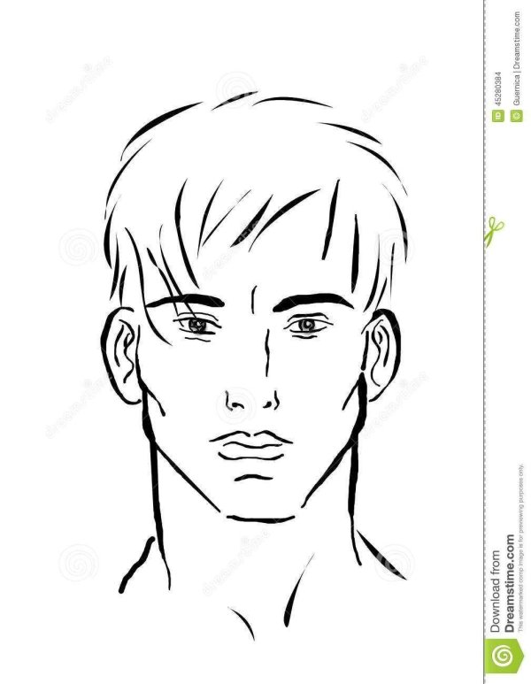 эскиз мужского лица