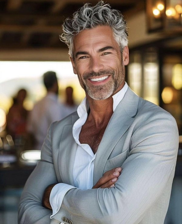 седовласый мужчина