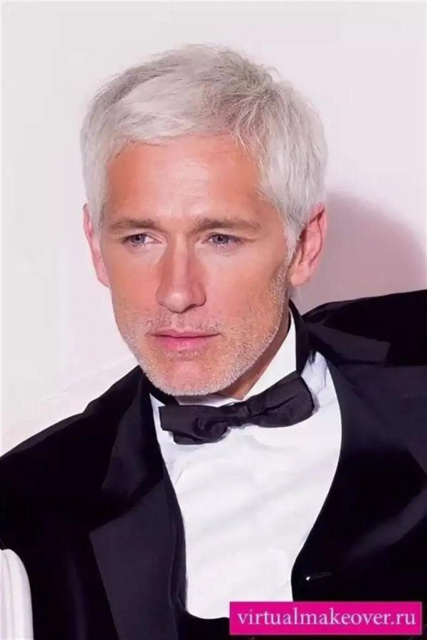 мужские классические стрижки седые волосы