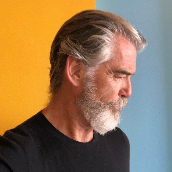 пирс броснан седой