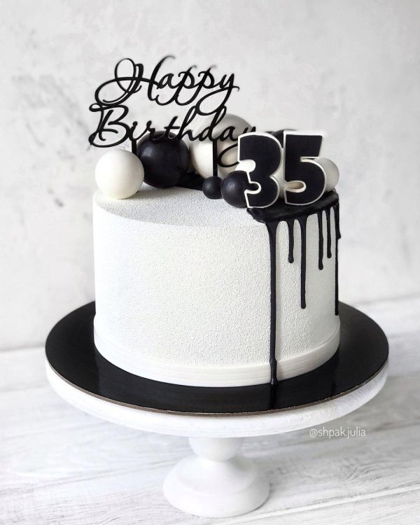 черно белый торт