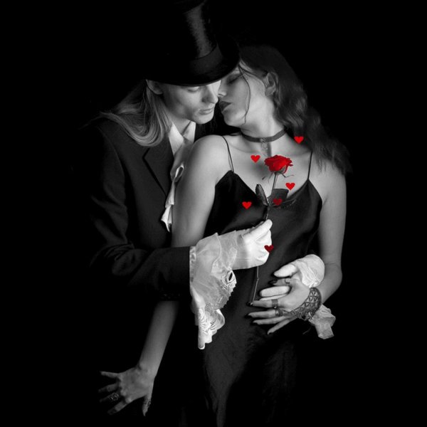 романтичный поцелуй