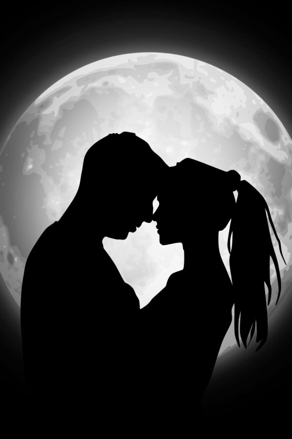 влюбленные под луной