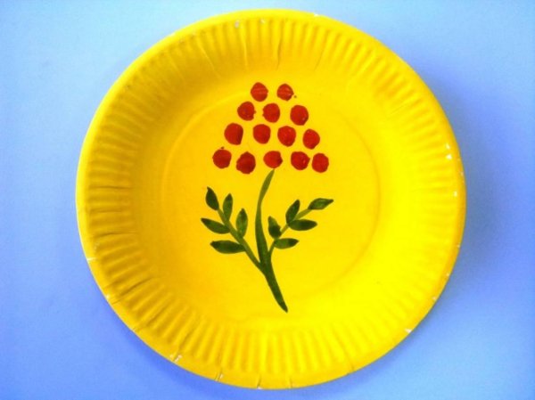 хохломская тарелка подготовительная группа