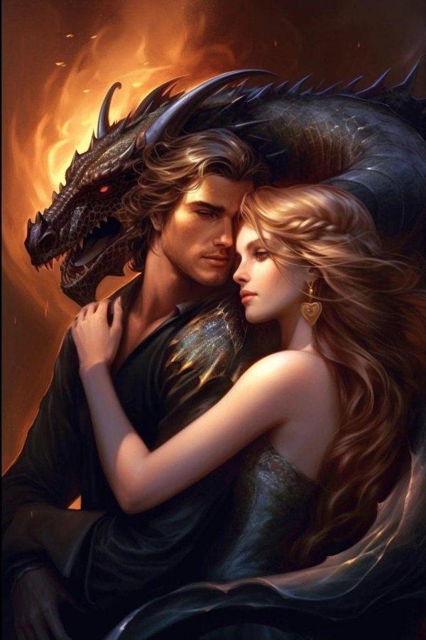 дракон с девушкой