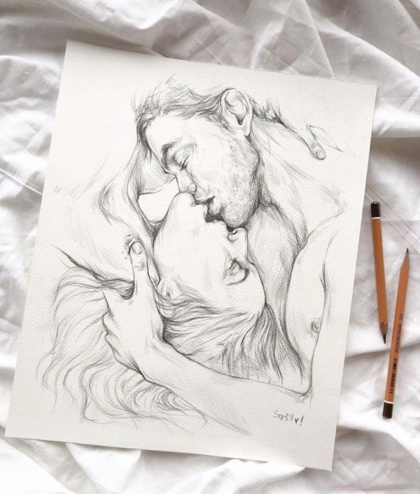 влюбленные карандашом