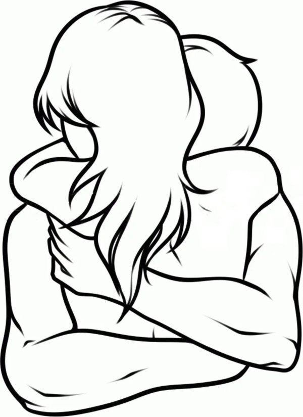 объятие рисунок