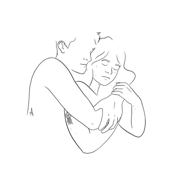 рисунки для срисовки парочки